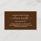 Custom Friseur & Eyelash-Erweiterungen Visitenkarte (Rückseite)