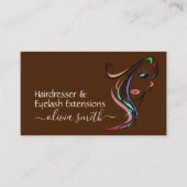 Custom Friseur & Eyelash-Erweiterungen Visitenkarte (Vorderseite)