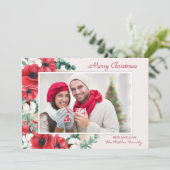 Custom Frohe Weihnachten Blumengebäck Foto (Stehend Vorderseite)