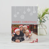 Custom Frohe Weihnachten drei Fotos der Familie (Stehend Vorderseite)