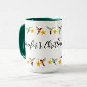 Custom Frohe Weihnachten Hummingbirds Tasse (Vorderseite Links)