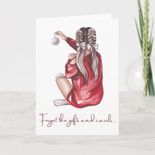 Custom Frohe Weihnachten Niedliche Girl für Freund (Vorderseite)