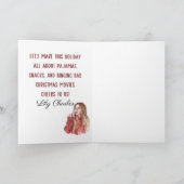 Custom Frohe Weihnachten Niedliche Girl für Freund (Innenseite)