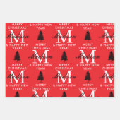 Custom Frohe Weihnachten und glückliche New Year M Geschenkpapier Set (Vorderseite 2)