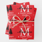Custom Frohe Weihnachten und glückliche New Year M Geschenkpapier Set (Beispiel)