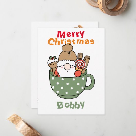 Custom Frohe Weihnachten Weihnachten Weihnachten i Mitteilungskarte (Vorderseite/Rückseite Beispiel)