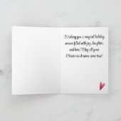 Custom, frohe Weihnachts-Mistletoe Feiertagskarte (Innenseite)