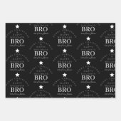 Custom Frohe Weihnachts Monogram Brother Black Geschenkpapier Set (Vorderseite 2)