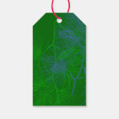 Custom Frohe Weihnachtsfeiertage Grüne Pine Gesche Geschenkanhänger (Rückseite)