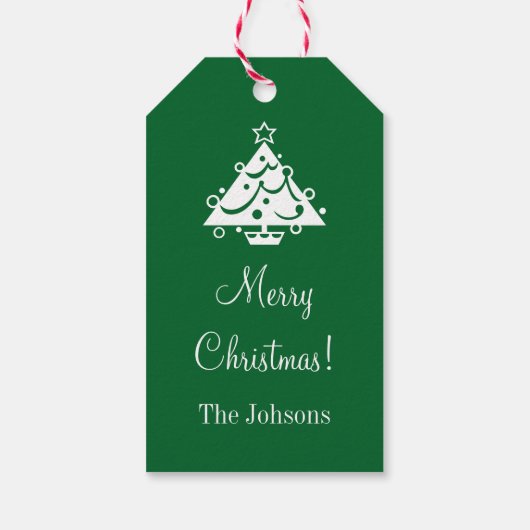 Custom Frohe Weihnachtsgeschenke mit Weihnachtsbau Geschenkanhänger (Rückseite)