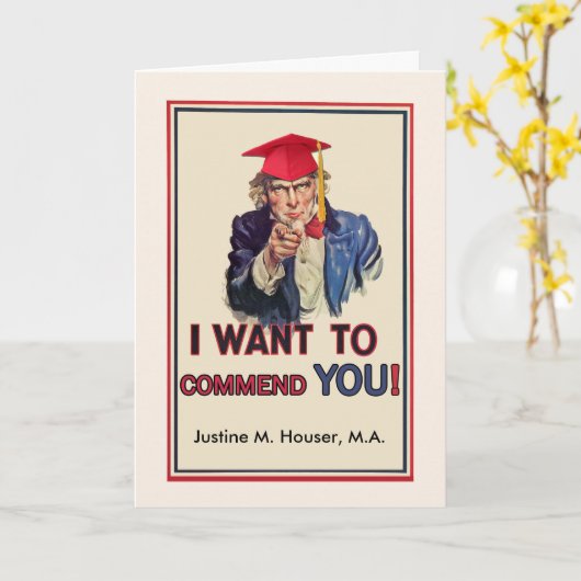 Custom Front, Glückwunsch zum Abschluss Karte (Gelbe Blume)