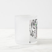 CUSTOM FROST TASSE-TIGER-WHITE/GRAY MATTIERT GLASS MATTGLASTASSE (Mittel)