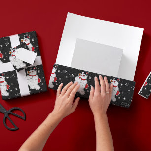 Custom Frosty the Snowman Weihnachtsschneeflocke Geschenkpapier