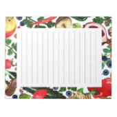 CUSTOM Fruit Veggie Wasserfarben Lebensmittelgesch Notizblock (Vorderseite)