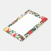 CUSTOM Fruit Veggie Wasserfarben Lebensmittelgesch Post-it Klebezettel (angewinkelt)