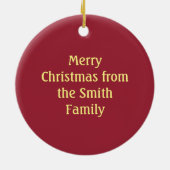 Custom Fruitcake Fruit Cake Weihnachtsgeschmack Keramikornament (Hinten)