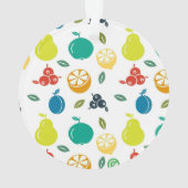 Custom Fruits Monogram White Ornament (Rückseite)
