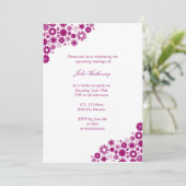Custom Fuchsia Florals Bridal Dusche Einladung (Stehend Vorderseite)