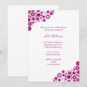 Custom Fuchsia Florals Bridal Dusche Einladung (Vorne/Hinten)