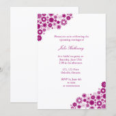 Custom Fuchsia Florals Bridal Dusche Einladung (Vorne/Hinten)