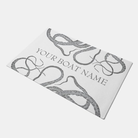 Custom Fügen Sie Ihren Bootsnamen nautischen Oktop Fußmatte (Schrägansicht)