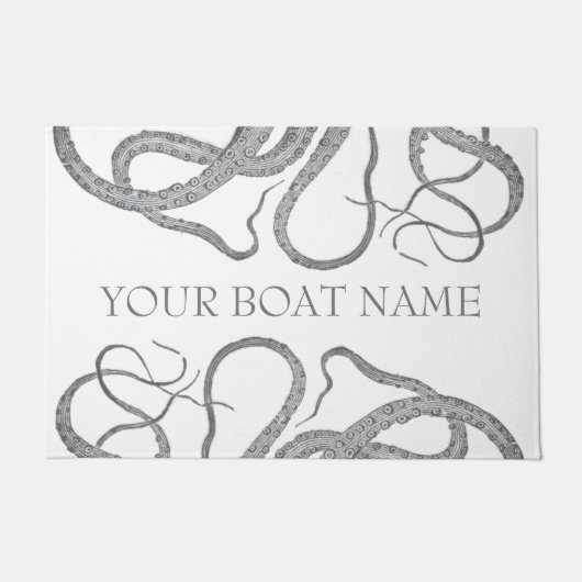 Custom Fügen Sie Ihren Bootsnamen nautischen Oktop Fußmatte (Vorderseite)