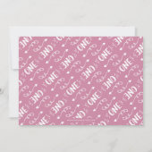 Custom Full Foto Girl Erster Geburtstag Einladung (Rückseite)