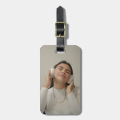 Custom Full Photo Modern  Gepäckanhänger (Vorderseite vertikal)