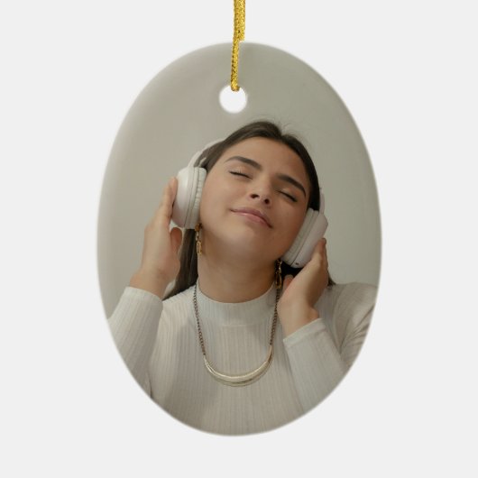 Custom Full Photo Modern Keramik Ornament (Vorne)