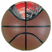 Custom Fullsize Basketball – Red Pulse Abstract  (Rechts)