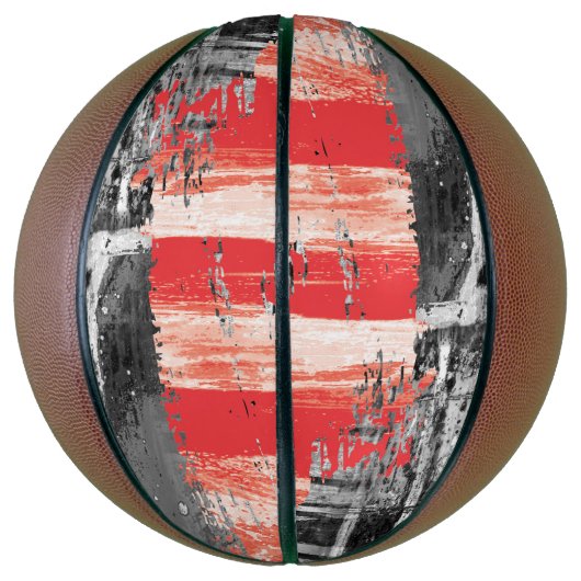 Custom Fullsize Basketball – Red Pulse Abstract  (Vertikal)