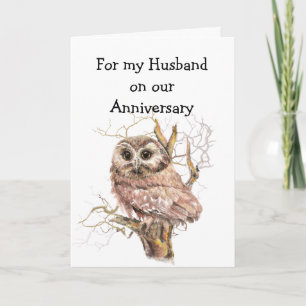 Custom Fun Anniversary Owl immer Liebe Sie Karte