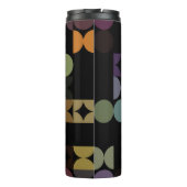 Custom Fun Aquamarin Blue Lila Black Art Muster Thermosbecher (Rückseite)