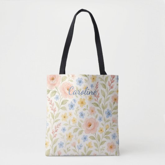 Custom Fun Classy Shabby Französisch Floral Art Mu Tasche (Vorderseite)