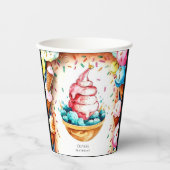Custom Fun Creamy Ice Cream Geburtstag Pappbecher (Vorderseite)