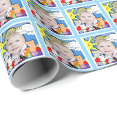 Custom Fun Cute Animals Birthday  Geschenkpapier (Rolleneckpunkt)