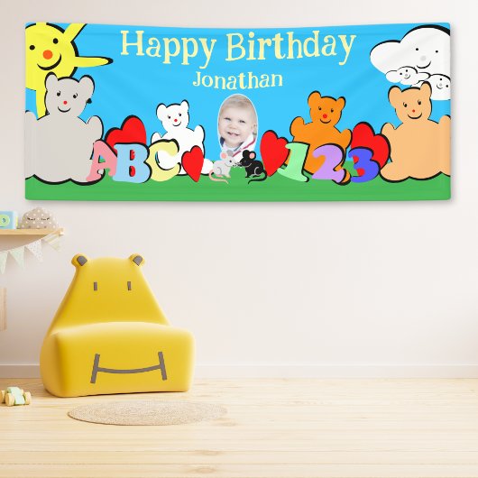 Custom Fun Cute Animals Birthday Party Banner