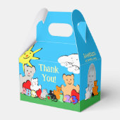 Custom Fun Cute Animals Birthday Party Geschenkschachtel (Vorderseite)