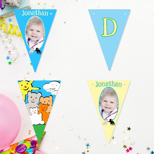 Custom Fun Cute Animals Birthday Party Wimpelkette