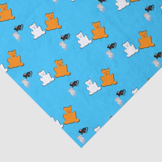 Custom Fun Cute Animals Birthday Seidenpapier (Detail)