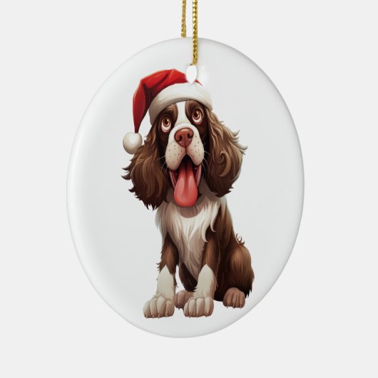 Custom Fun English Springer Spaniel Dog Keramik Ornament (Rechts)