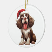 Custom Fun English Springer Spaniel Dog Keramik Ornament (Links)