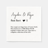 Custom Fun Fakt Napkins Moderne Skripthochzeit Serviette (Vorderseite)