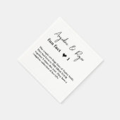 Custom Fun Fakt Napkins Moderne Skripthochzeit Serviette (Ecke)