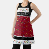 Custom Fun Festive Weihnachtsbaum Lichter Muster Schürze (InSitu)