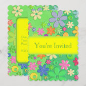 Custom Fun Floral Einladung (Vorne/Hinten)