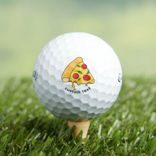 Custom Fun Food Pizza Design Golf Balls - Gift Set Golfball (Insitu T-Shirt)