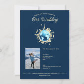 Custom Fun Globe Reisepass Hochzeit Einladung (Rückseite)