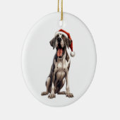 Custom Fun Great Dane Weihnachtshund Keramik Ornament (Rechts)