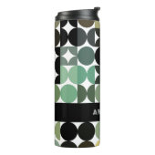 Custom Fun Grey Green Mustard Taupe Brown Muster Thermosbecher (Nach links gedreht)